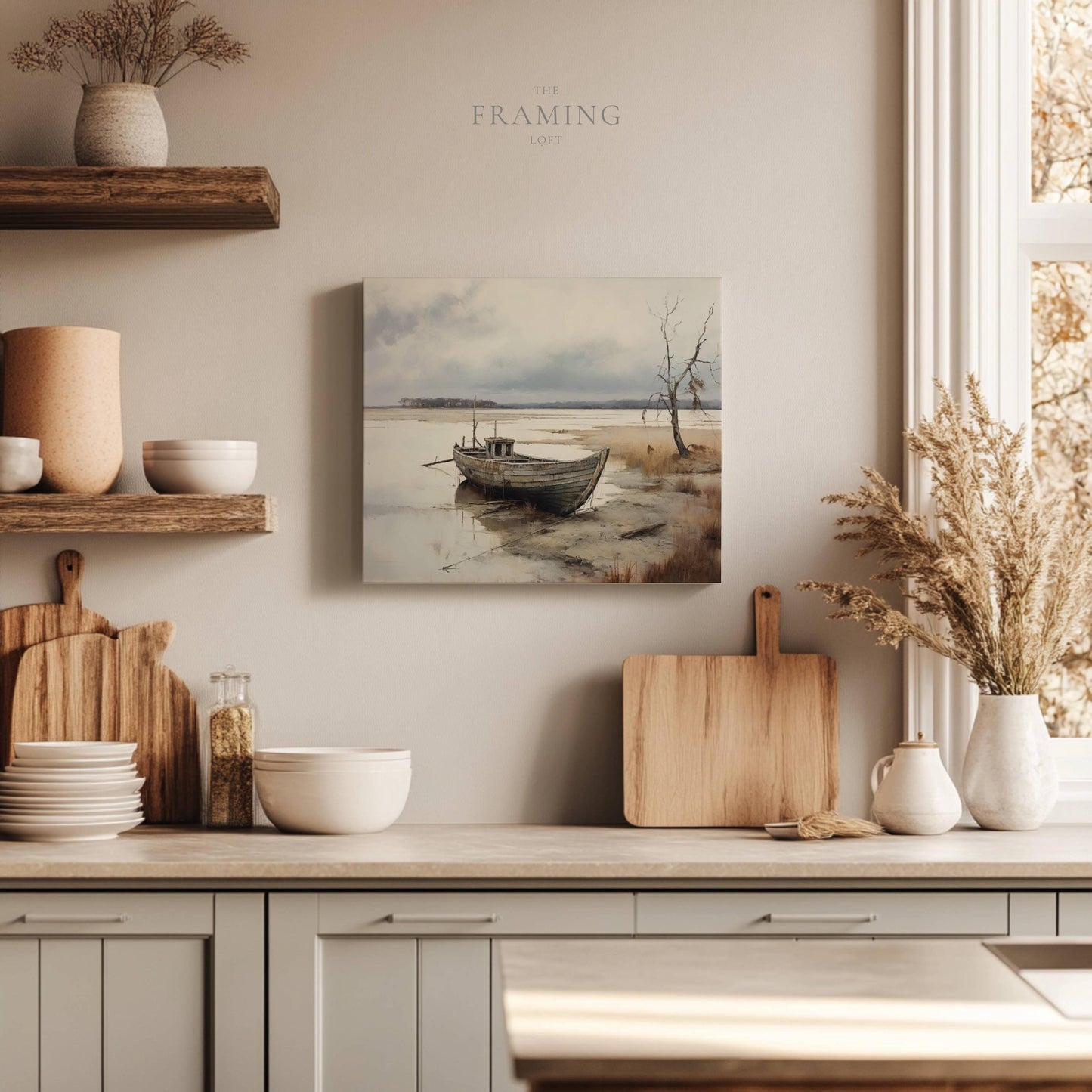 "Stillness at Low Tide" Canvas Wall Art