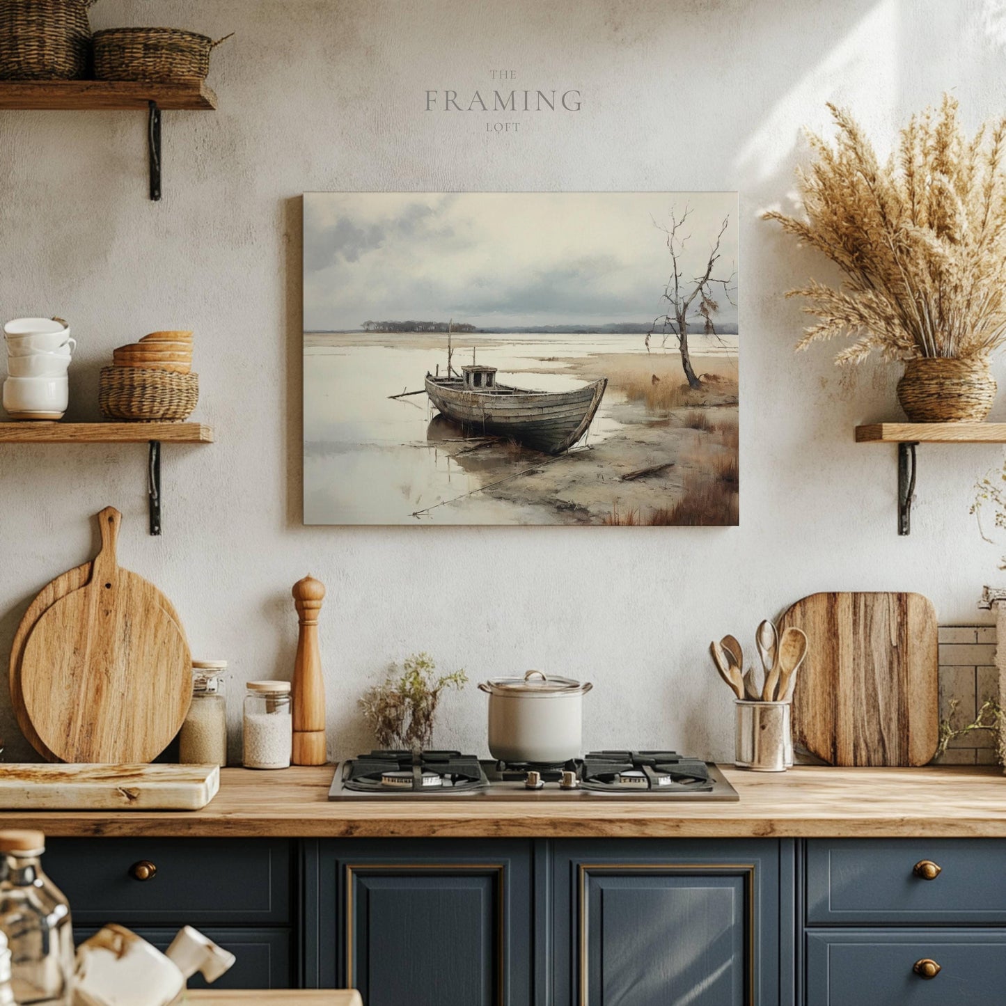 "Stillness at Low Tide" Canvas Wall Art
