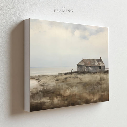 “Solitude by the Sea” – Satin Canvas Wall Art