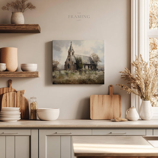 “Forgotten Grace” – Rustic Country Church Canvas Print